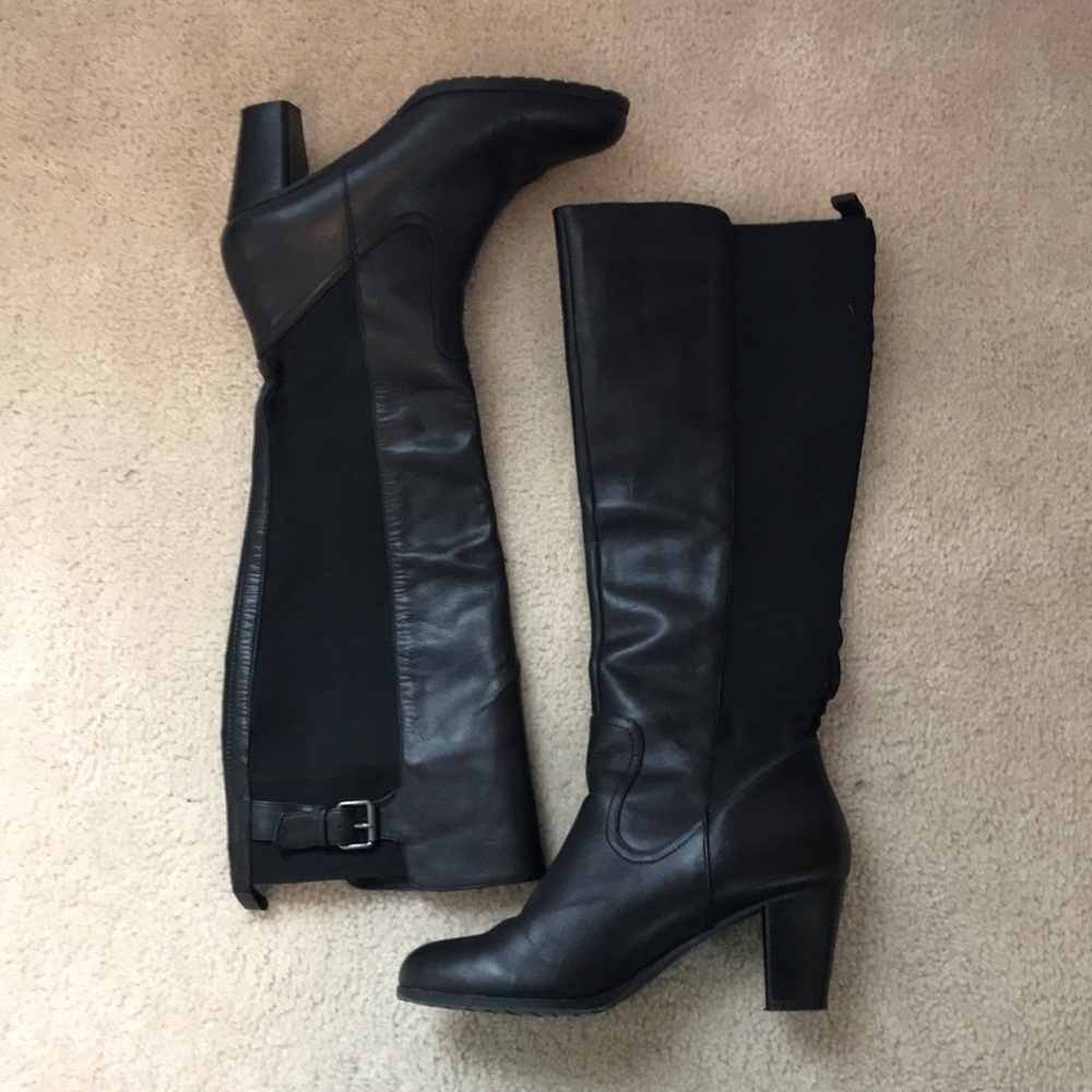 Black Leather Bass Boots